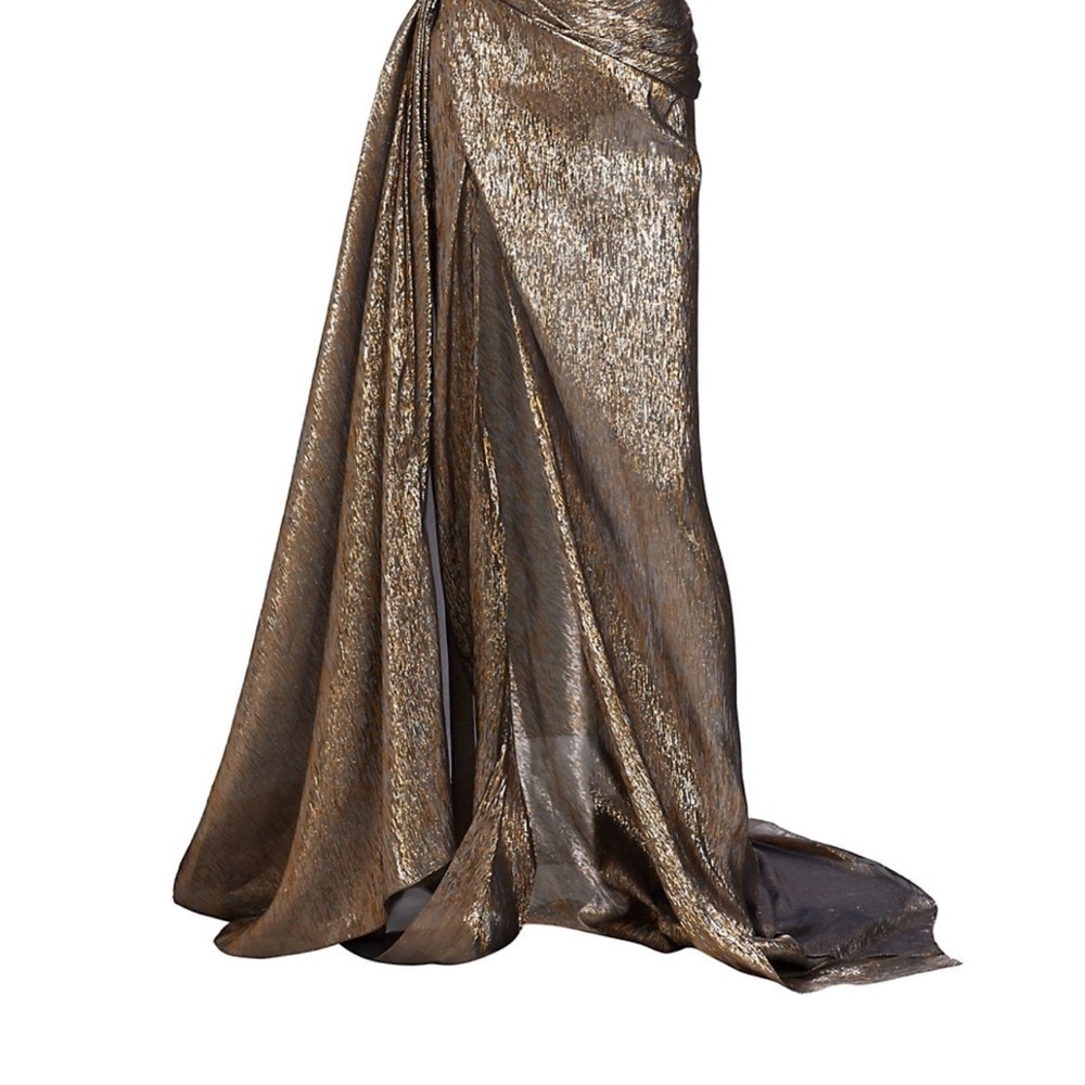 Oscar De La Renta Gold Dress Size 6 NWT Brand New